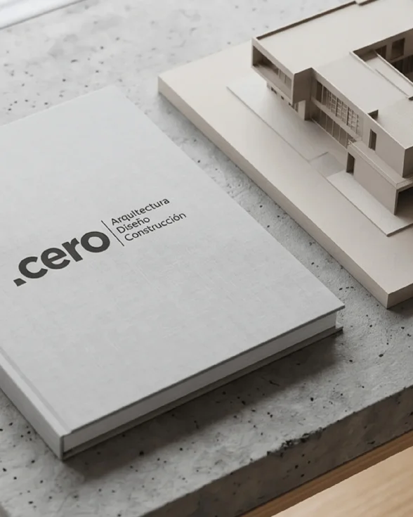 Planos de arquitectura y tarjeta de presentación Punto Cero